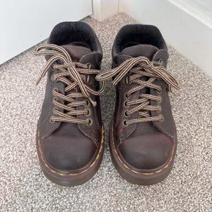 Dr Martens 8312 Leather Chunky Work Shoe Platform Lug Sole 90's Y2k Brown Size 5